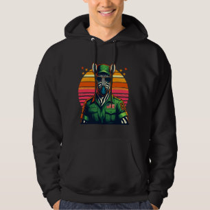 Sunglasses Zebra Coola Hipster American Flagga Vin Hoodie