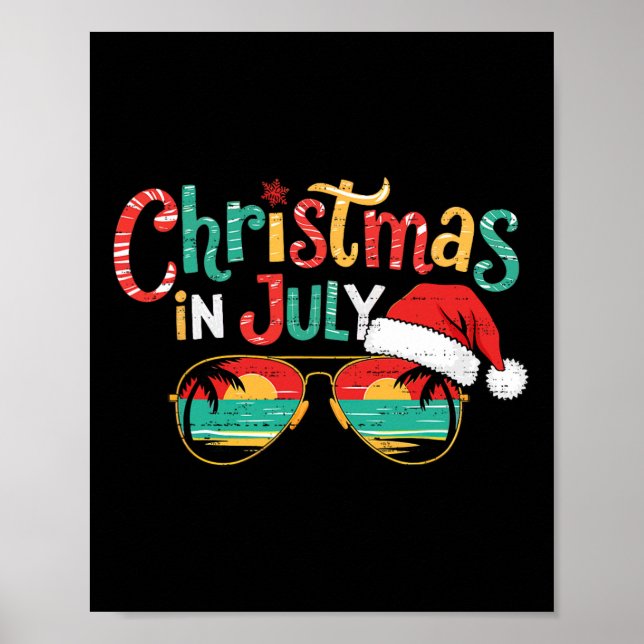 Sungled Christmas In July Summer Xmas Beach Vacati Poster (Framsidan)