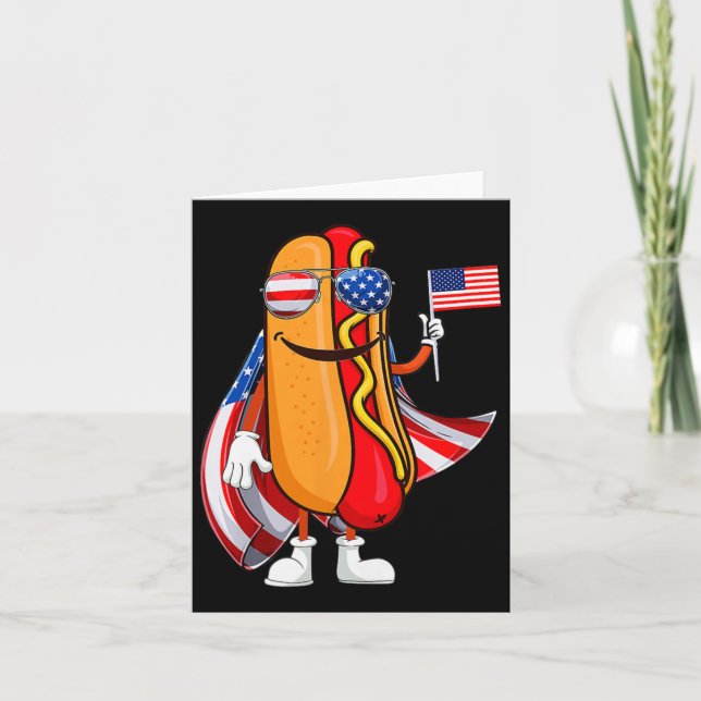 Sungles American Flagga Usa Lungny 4 juli 4 Kort (Framsida)