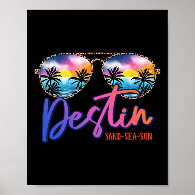 Sungles Destin Florida Beach Vacation Matching Fam Poster (Framsidan)