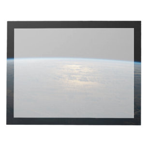 Sunglint Beams från en delvis grumlig södra Stilla Anteckningsblock