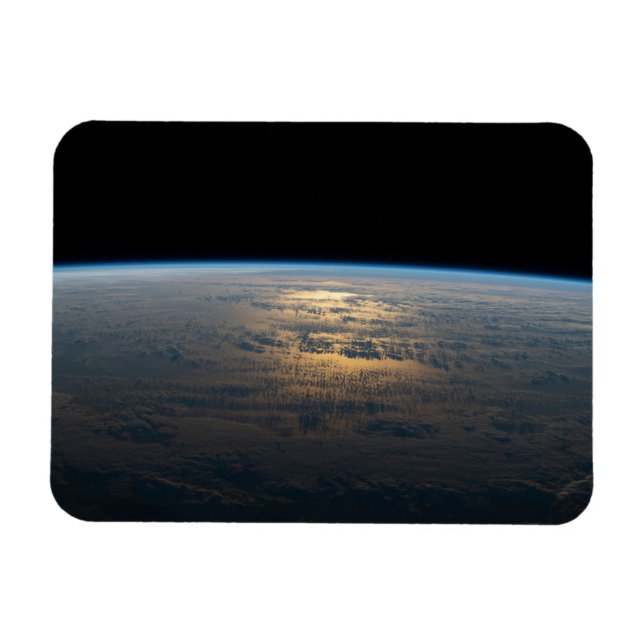 Sunglint Beams från en delvis grumlig södra Stilla Magnet (Horisontell)