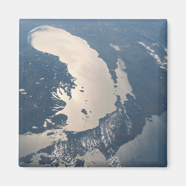 Sunglint Beams Off Sjö Michigan Magnet (Framsidan)