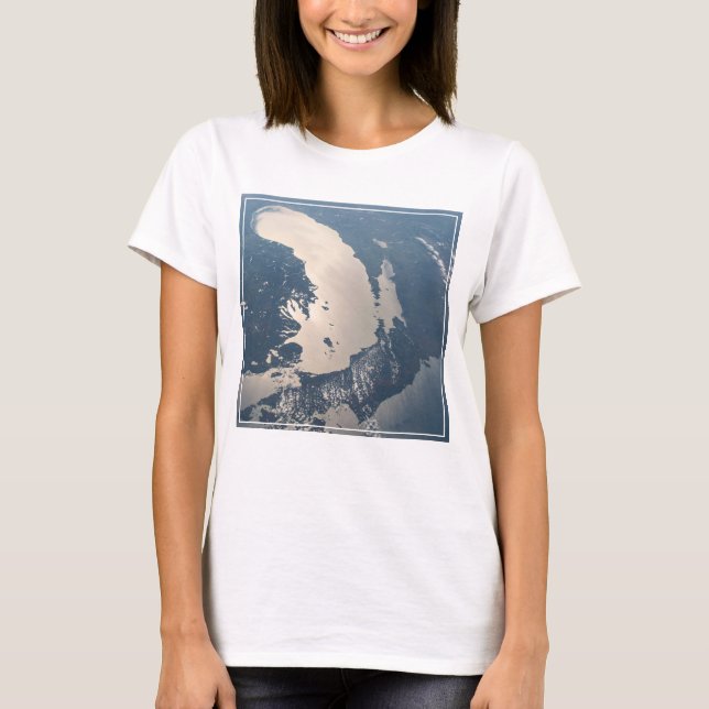 Sunglint Beams Off Sjö Michigan T Shirt (Framsida)