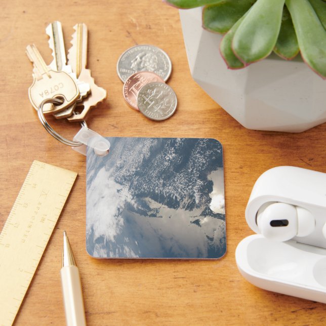 Sunglint på jordens Vatten. Nyckelring (Skrivbord)