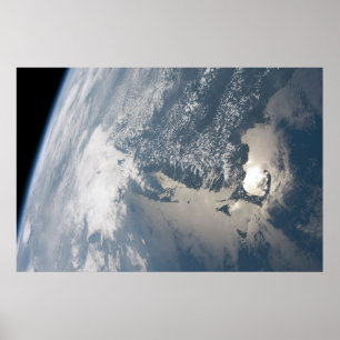 Sunglint på jordens Vatten. Poster