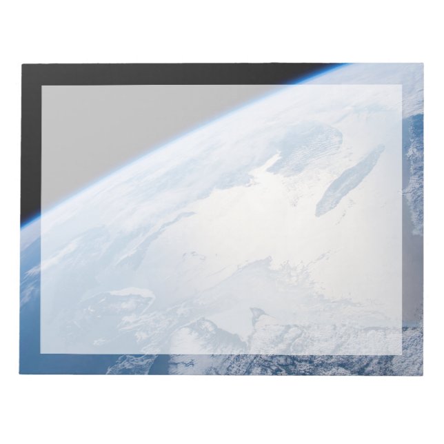 Sunglint utanför St. Lawrence Bukt i Kanada. Anteckningsblock (Framsida)