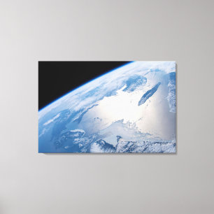 Sunglint utanför St. Lawrence Bukt i Kanada. Canvastryck