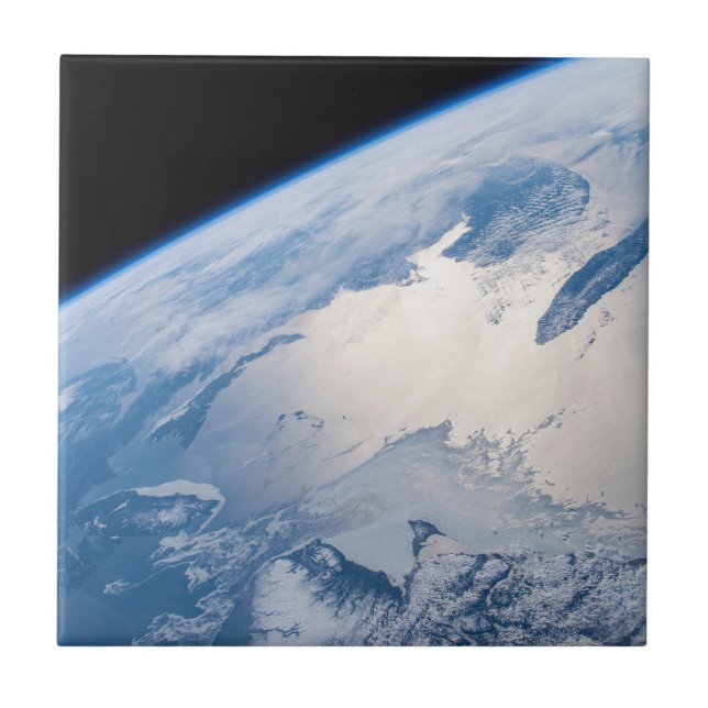 Sunglint utanför St. Lawrence Bukt i Kanada. Kakelplatta (Framsidan)
