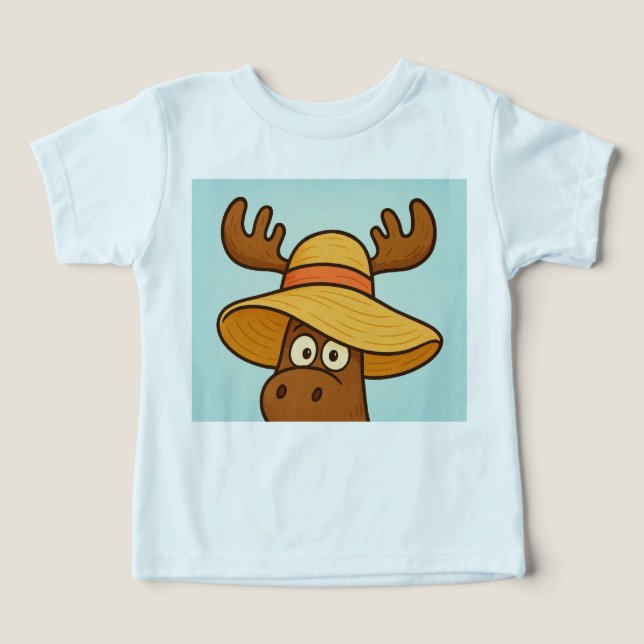 Sunhat Shenanigans – Peek-a-Boo Summer Tee for Kid (Design Framsida)