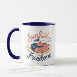 Sunhats and Freedom Patriotic Mugg