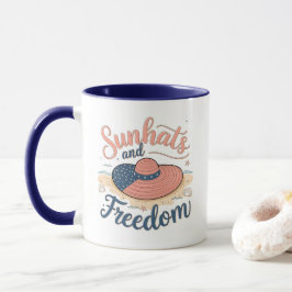 Sunhats and Freedom Patriotic Mugg