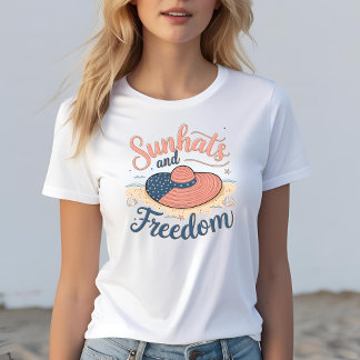 Sunhats and Freedom Patriotic T Shirt