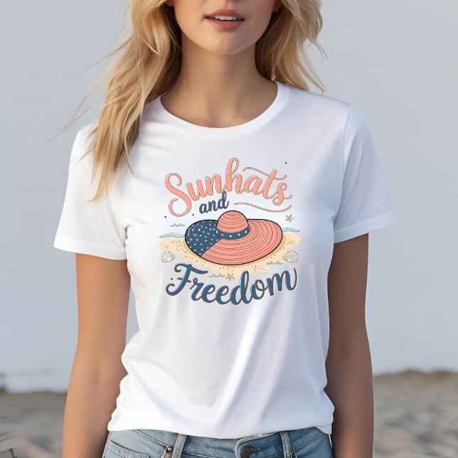 Sunhats and Freedom Patriotic T Shirt (Skapare uppladdad)