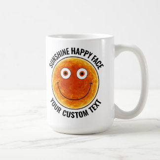 Sunhine Happy Face Personalized Custom Large Mug Kaffemugg