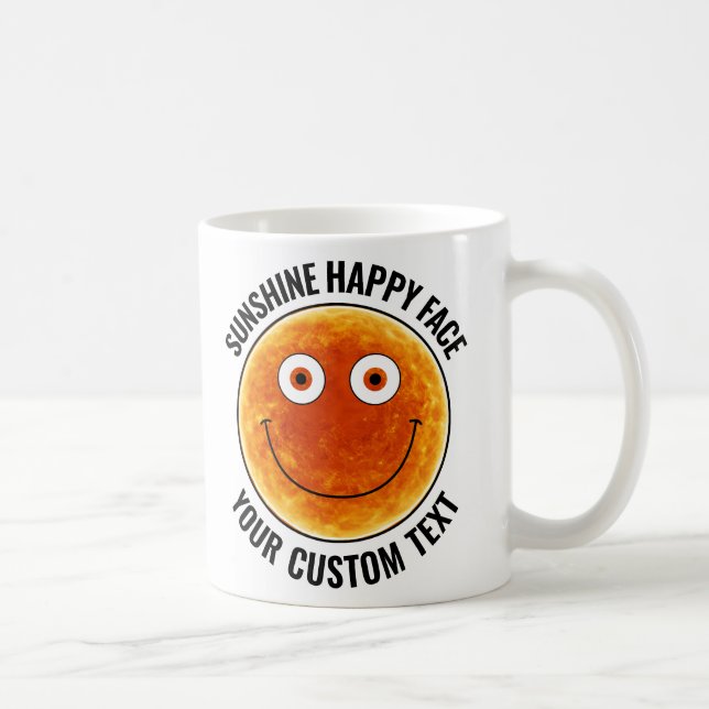 Sunhine Happy Face Personalized Custom Mug Kaffemugg (Höger)