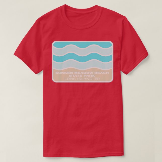 Sunken Meadow Beach State Park Long Island Crashin T Shirt (Design framsida)