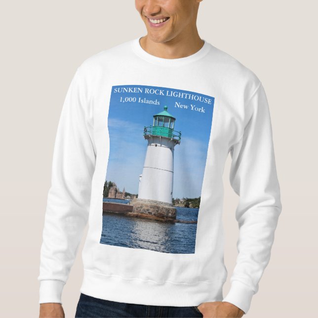 Sunken Rock Lighthouse, New York Långärmad Tröja (Framsida)