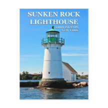 Sunken Rock Lighthouse, New York vykort