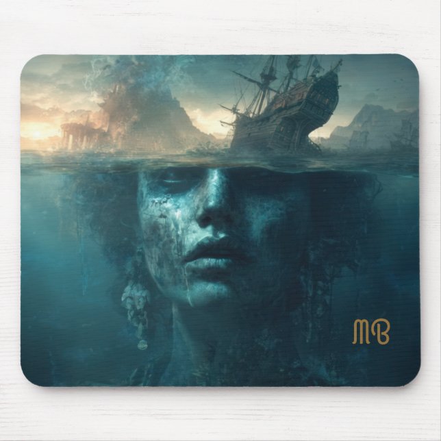 Sunken Siren Ghost Ship Fantasy Art Musmatta (Framsidan)