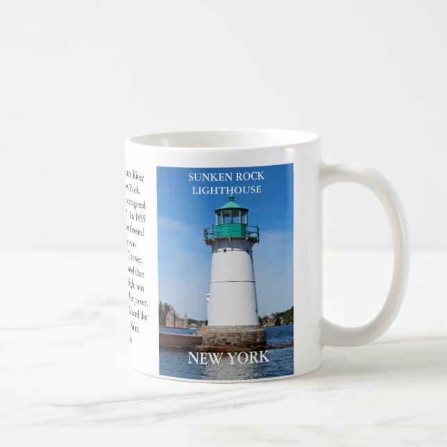 Sunken Sten fyr, New York Kaffemugg (Höger)