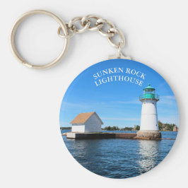 Sunken Sten fyr, New York Keychain Nyckelring