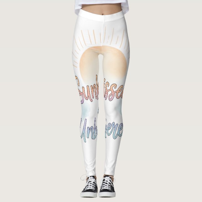 Sunkissed Unbothered Aesthetic Leggings (Framsida)