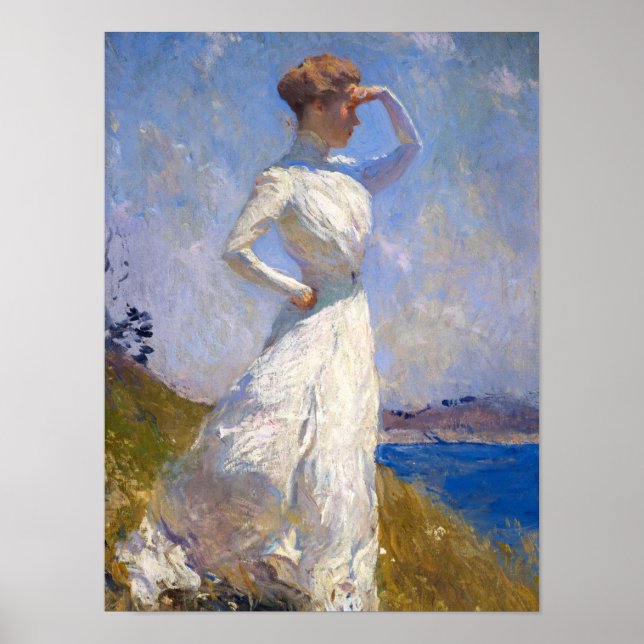 Sunlight, 1909 av Frank Weston Benson Poster (Framsidan)