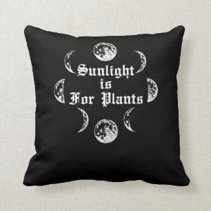 Sunlight är för växter Goth Wicca Gothic Emo Kudde