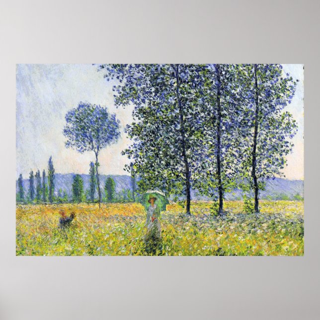 Sunlight Effect under Poplars Claude Monet Poster (Framsidan)