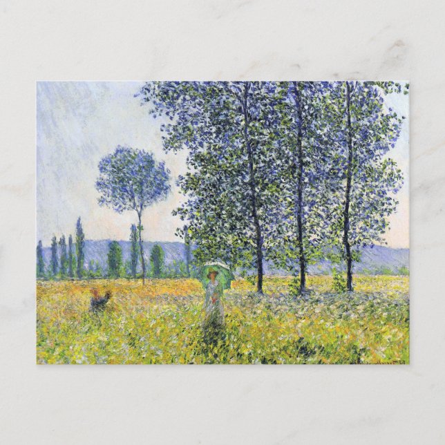 Sunlight Effect under Poplars Claude Monet Vykort (Framsida)
