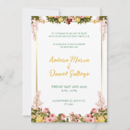Sunlight & Greenery Wedding Invite Inbjudningar
