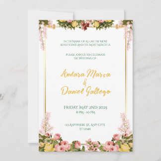 Sunlight & Greenery Wedding Invite Inbjudningar