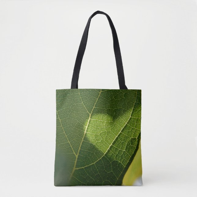 Sunlight Heart Leaf Tote Bag Tygkasse (Framsida)