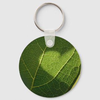 Sunlight Heart on Leaf Keychain Nyckelring