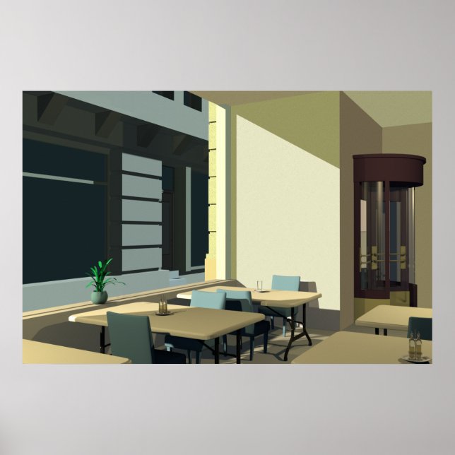 Sunlight in a cafeteria poster (Framsidan)