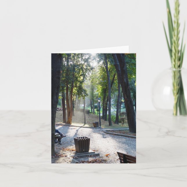Sunlight in the Park - Note Card Kort (Framsida)