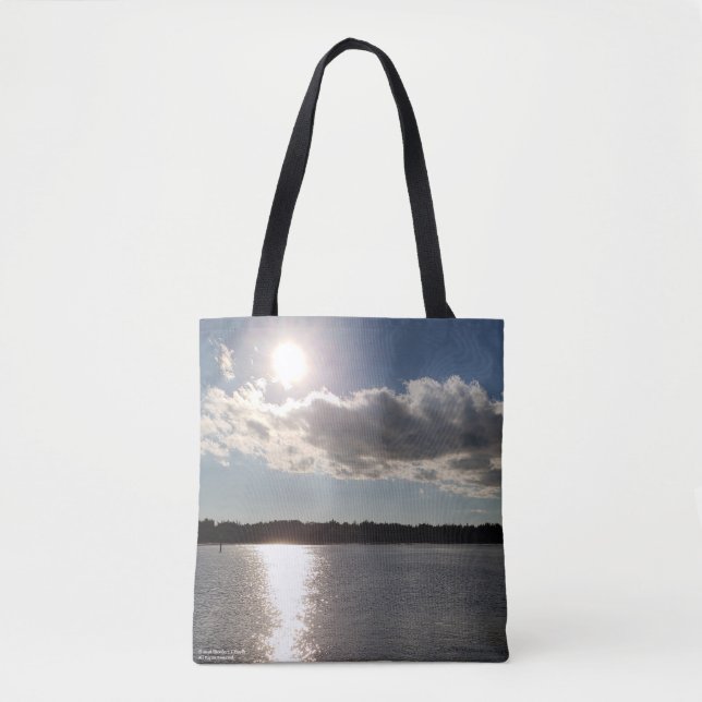 "Sunlight on River" Bag Tygkasse (Framsida)