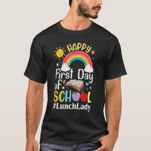 Sunlight Rainbow Bokar Lycklig första dagen i skol T Shirt