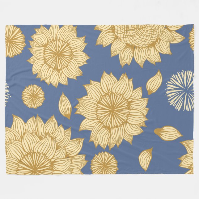 Sunlight Stillness i Land Blue Fleece Blanket (Framsidan (Horisontell))