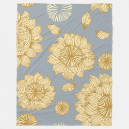 Sunlight Stillness i Soft Blue Grått Fleecefilt