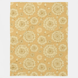 Sunlight Stillness II i Warm Amber Fleece Blanket