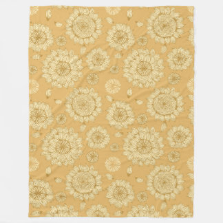 Sunlight Stillness II i Warm Amber Fleece Blanket