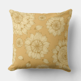 Sunlight Stillness in Warm Amber Kudde