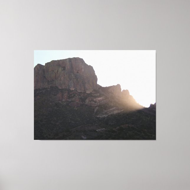 Sunlight Streaming over Casa Grande, BBNP, Texas Canvastryck (Framsida)