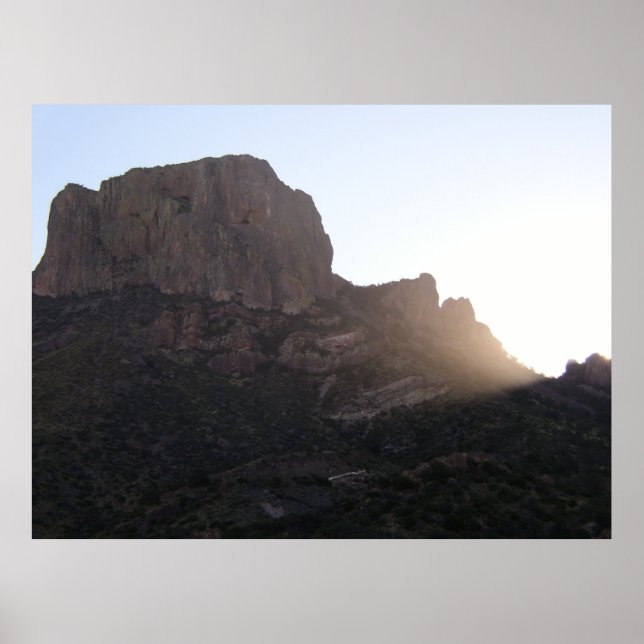 Sunlight Streaming over Casa Grande, BBNP, Texas Poster (Framsidan)