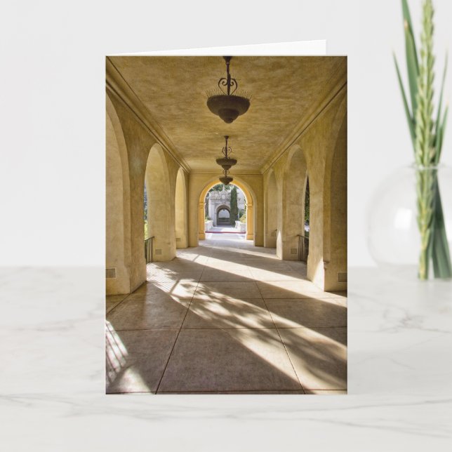 Sunlight through Arches Greeting Card Kort (Framsida)