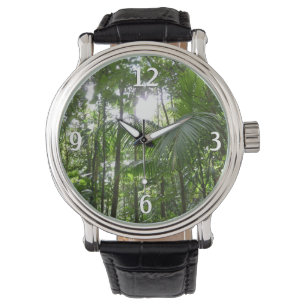 Sunlight through Rainforest Canopy Tropical Grönt Armbandsur
