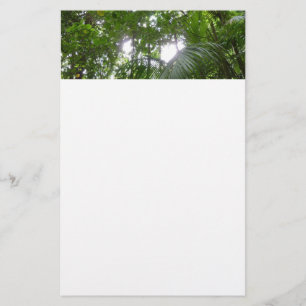Sunlight through Rainforest Canopy Tropical Grönt Brevpapper