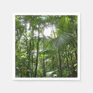 Sunlight through Rainforest Canopy Tropical Grönt Pappersservett